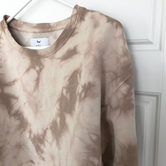 TNA Cozy Fleece Boyfriend Cropped Crew-Neck Sweatshirt - Picture 3 of 7